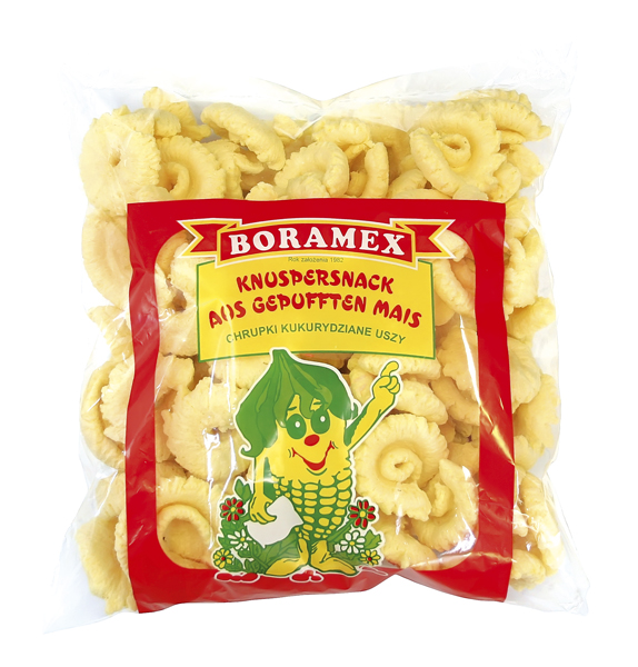 Knabbelhapje van gepofte maïs