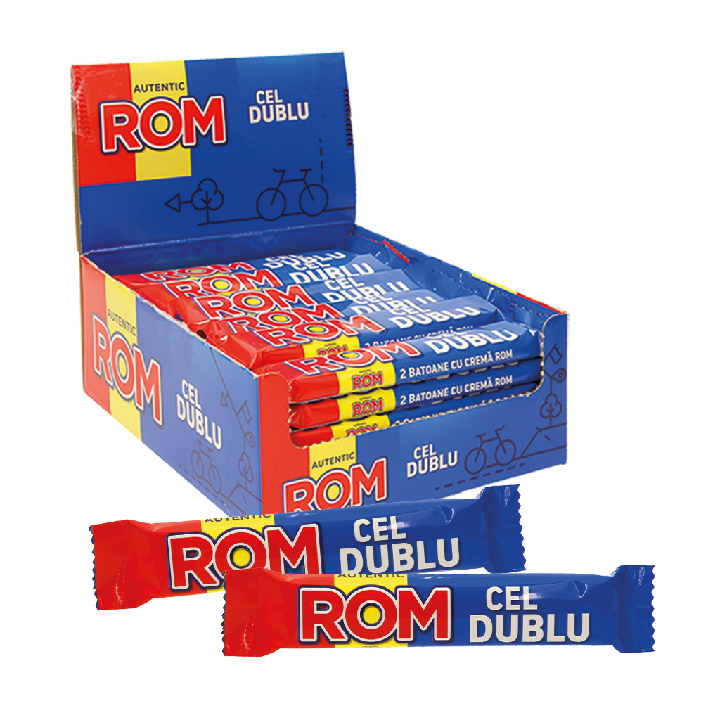 Reep "2 Batoanen met Romcrème" uit cacao-vetglazuur met 42% romige vulling met rum smaak