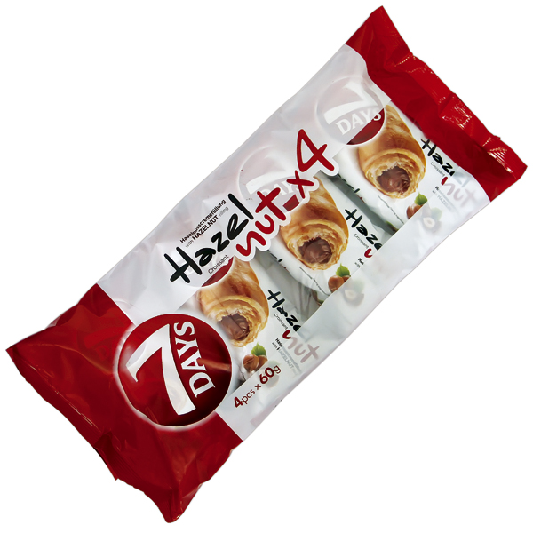 Croissants met hazelnootpasta vulling "7DAYS"