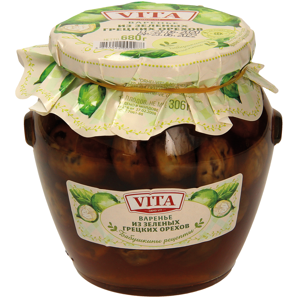 "Vita" Groene walnoten in suikersiroop 680 g