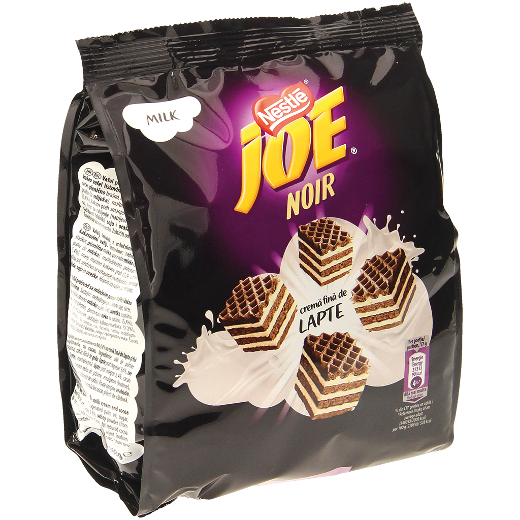Cacaohoudende wafels met 80,5% romige vulling met melk smaak
