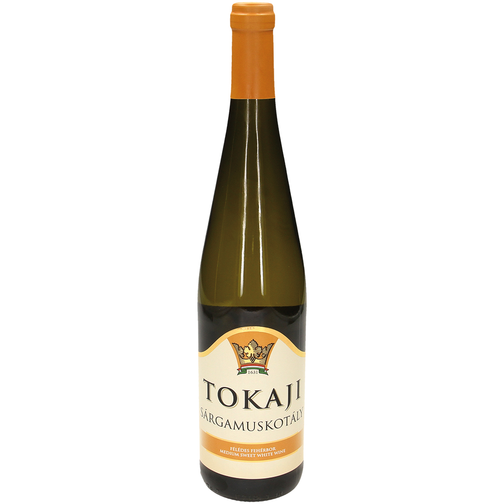 Tokaji "Sargamuskotaly semisweet" wijn, wit, zoet