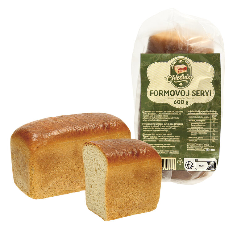 Хлеб "Формовой серый", готовый, глубокой заморозки