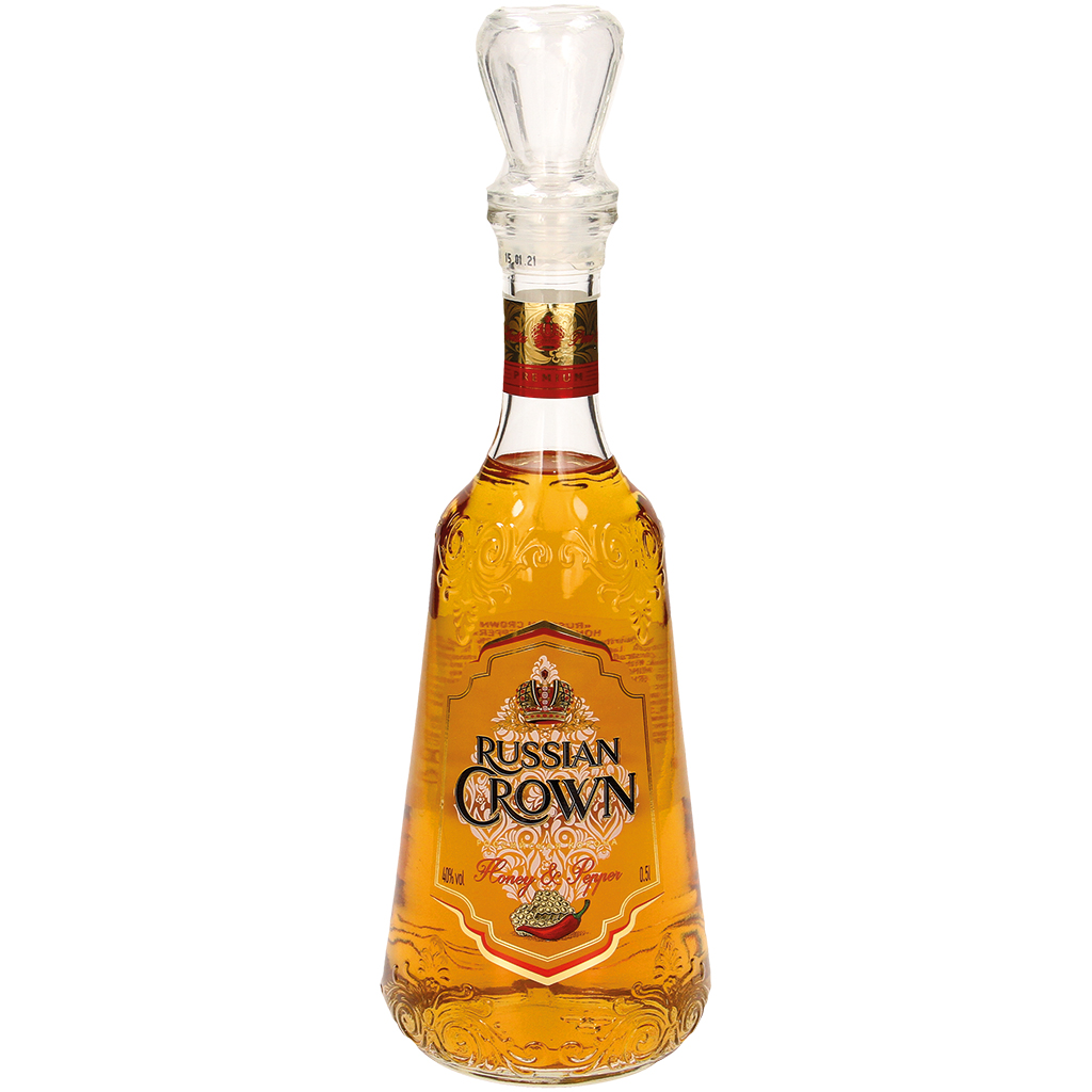 Likeur "Russische Kroon Honing en Peper", 40% vol.