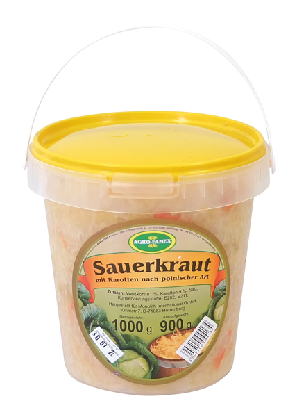 "Agro-Famex" Zuurkool met wortel Kapusta kwaszona emmer 1 kg