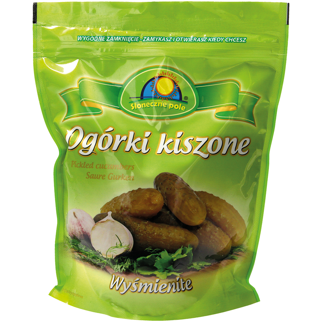 "Sloneczne Pole" Zure augurken Ogorki kiszone doypack 800 g