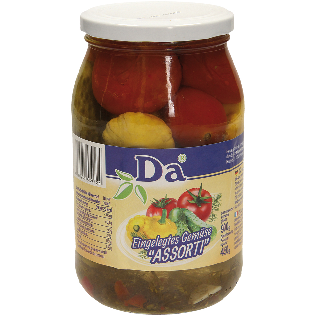 "DA" Groenten Assorti zoetzuur 870 g