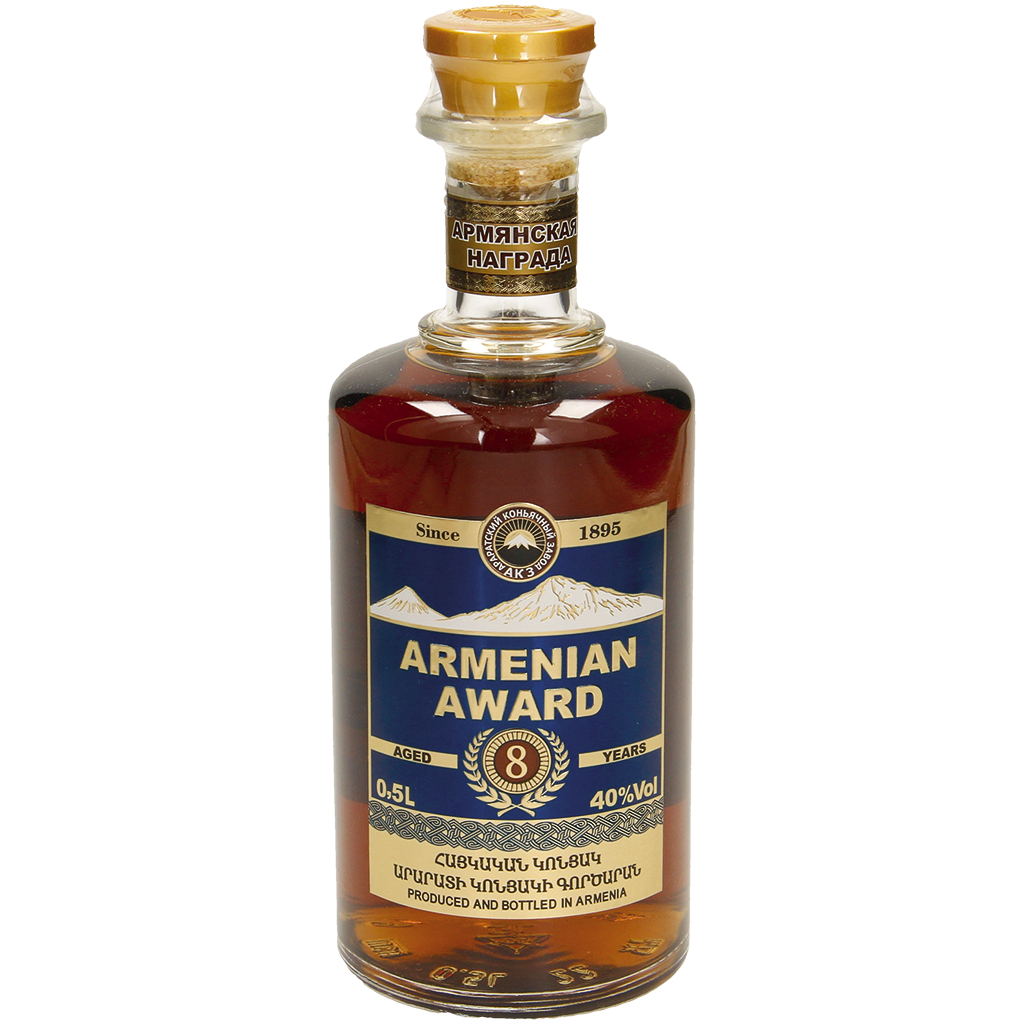 Armeense brandewijn (Brandy) 8 jaar 40% vol.