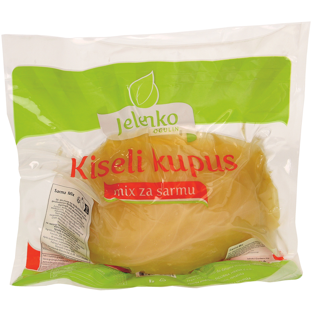 Микс из квашеных листьев капусты (70%)  и нарезанной квашено