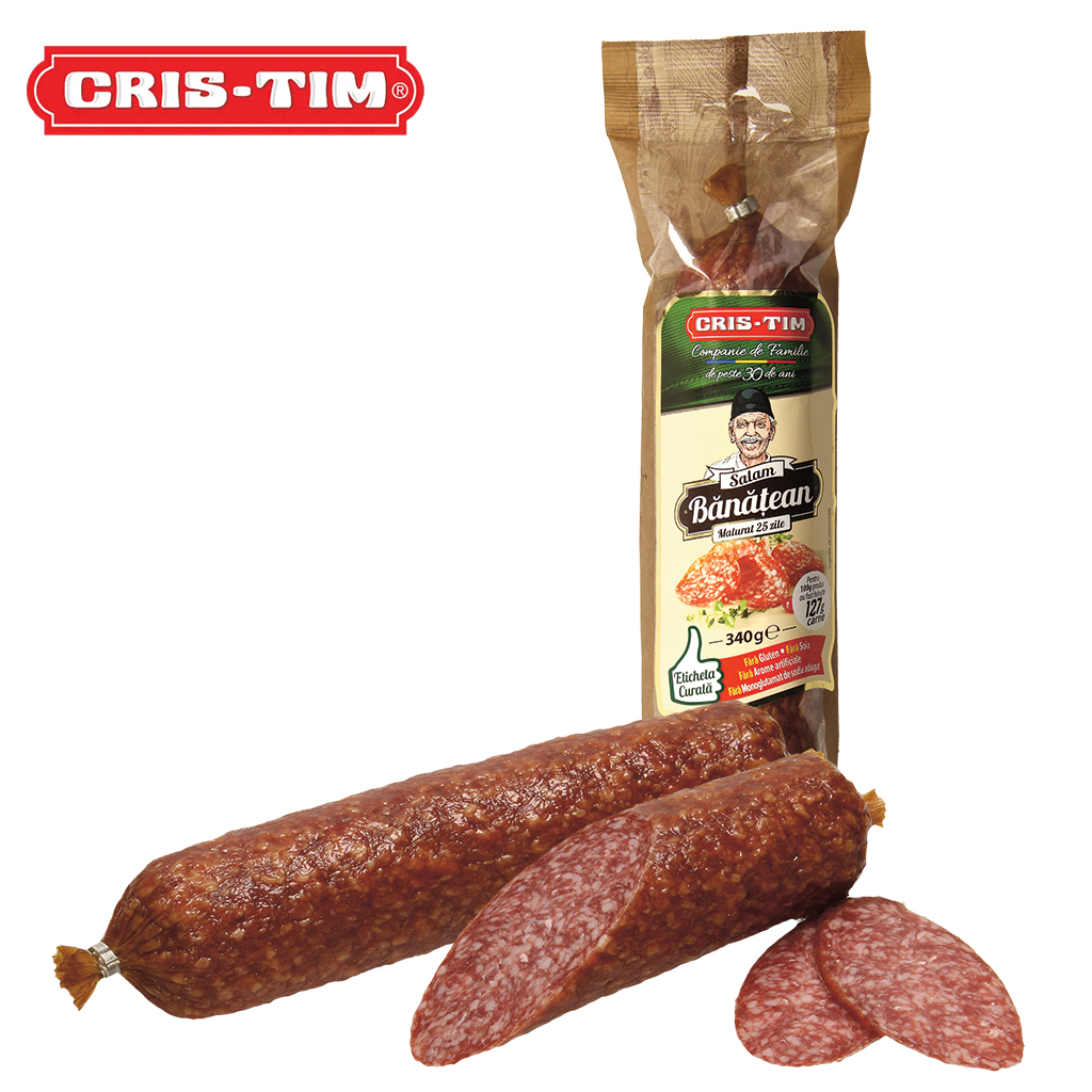 Сырокопченная колбаса "Banatean" с ароматом мяса