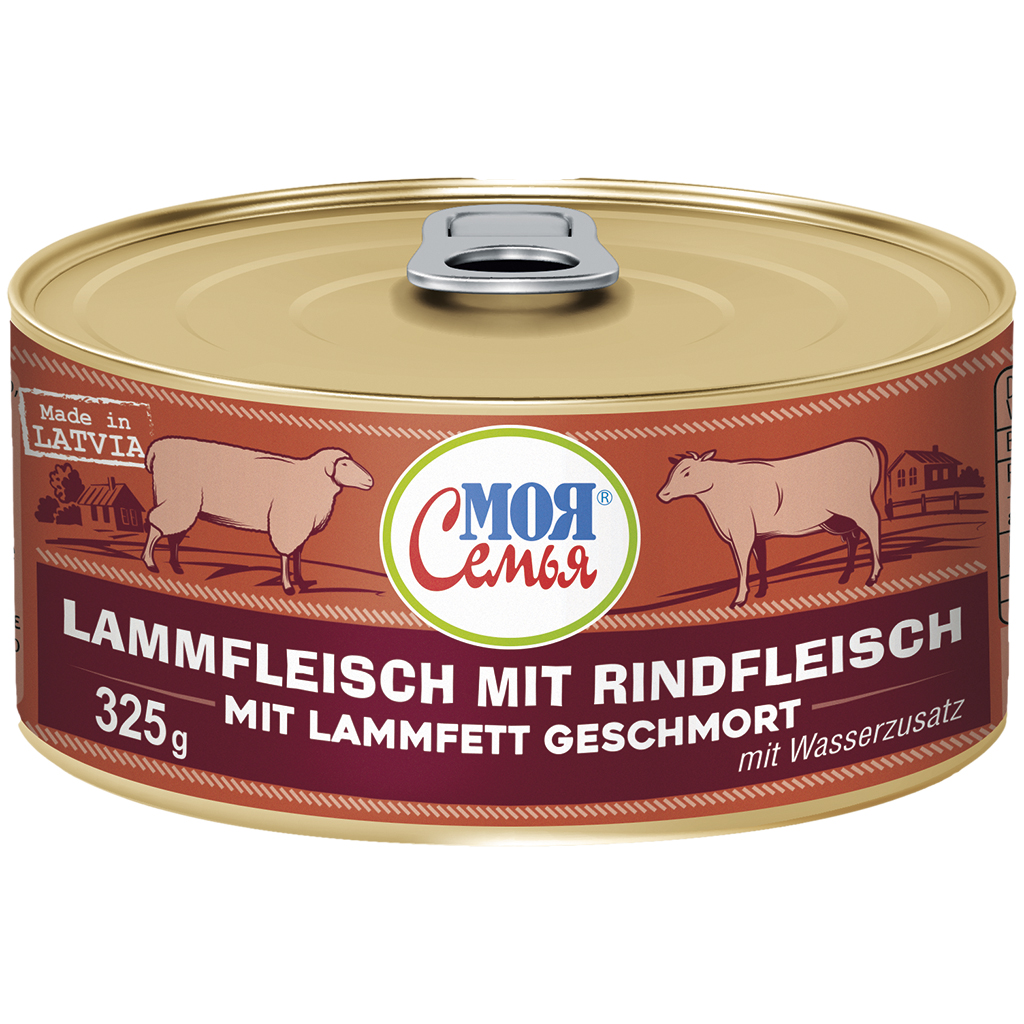 "MOJA SEMJA" Lamsvlees met rundvlees, gestoofd met lamsvet.