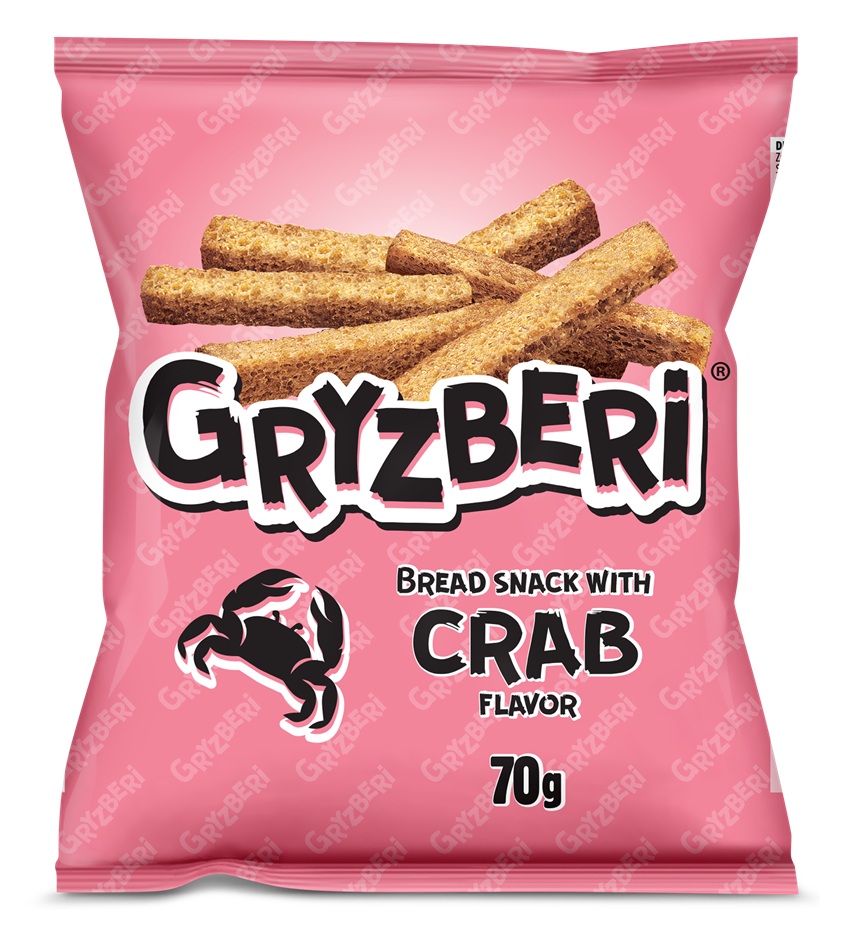 GRYZBERI Snack van geroosterd tarwebrood met garnalensmaak