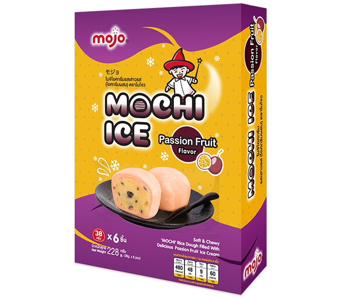 Mochi ijs met passievrucht smaak