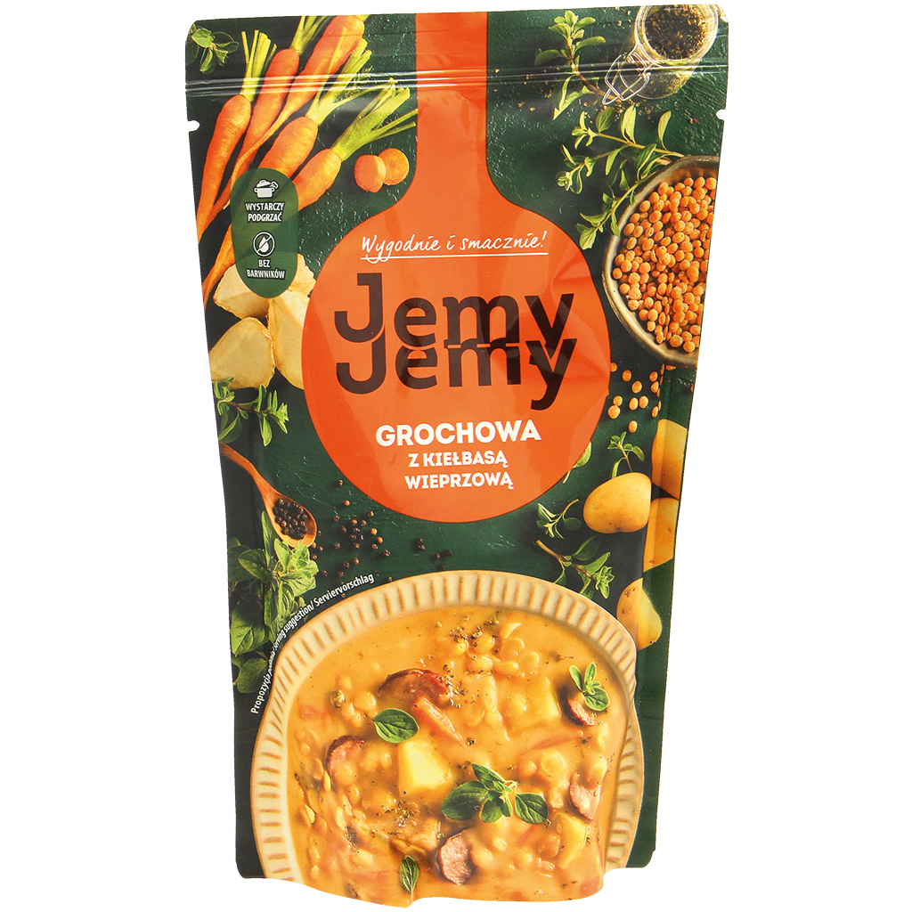 Erwtensoep met gerookte vleesworst "Grochowa"