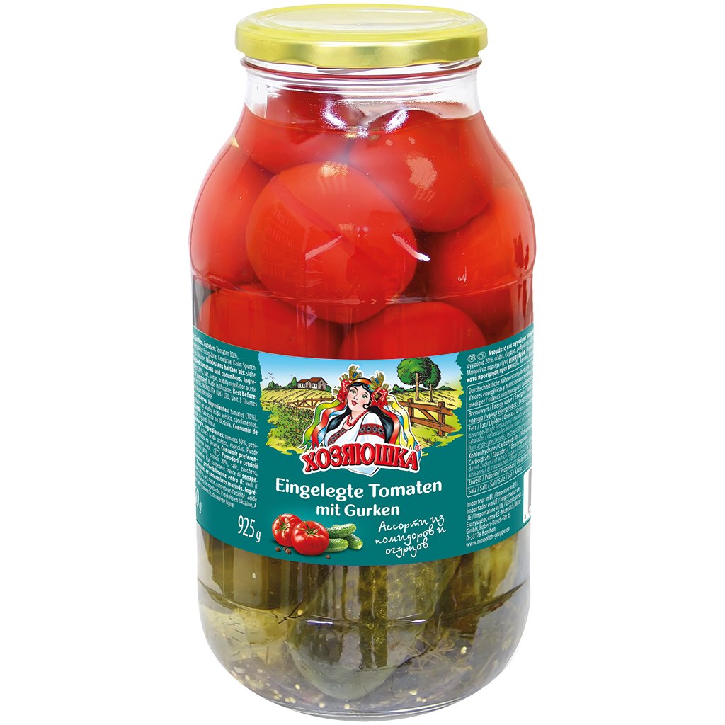 "Hosyaushka" Tomaten en augurken gemarineerd 1,85 l
