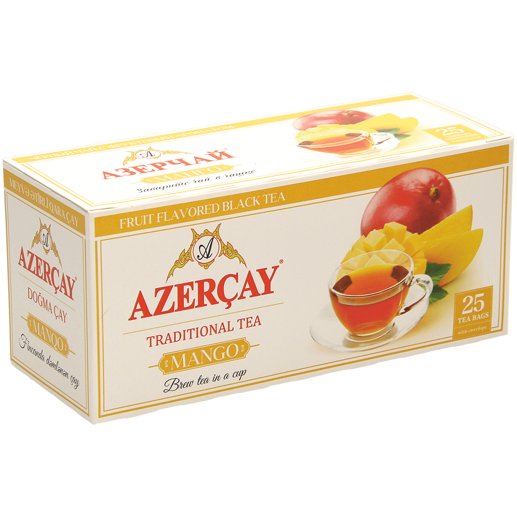 Чай чёрный Азерчай с ароматом манго