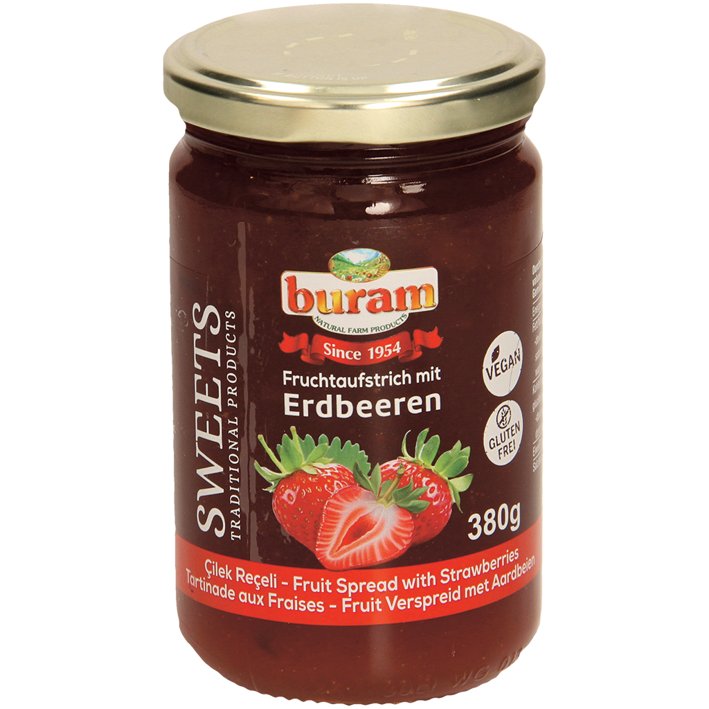 "Buram" Fruitspread aardbei 380 g