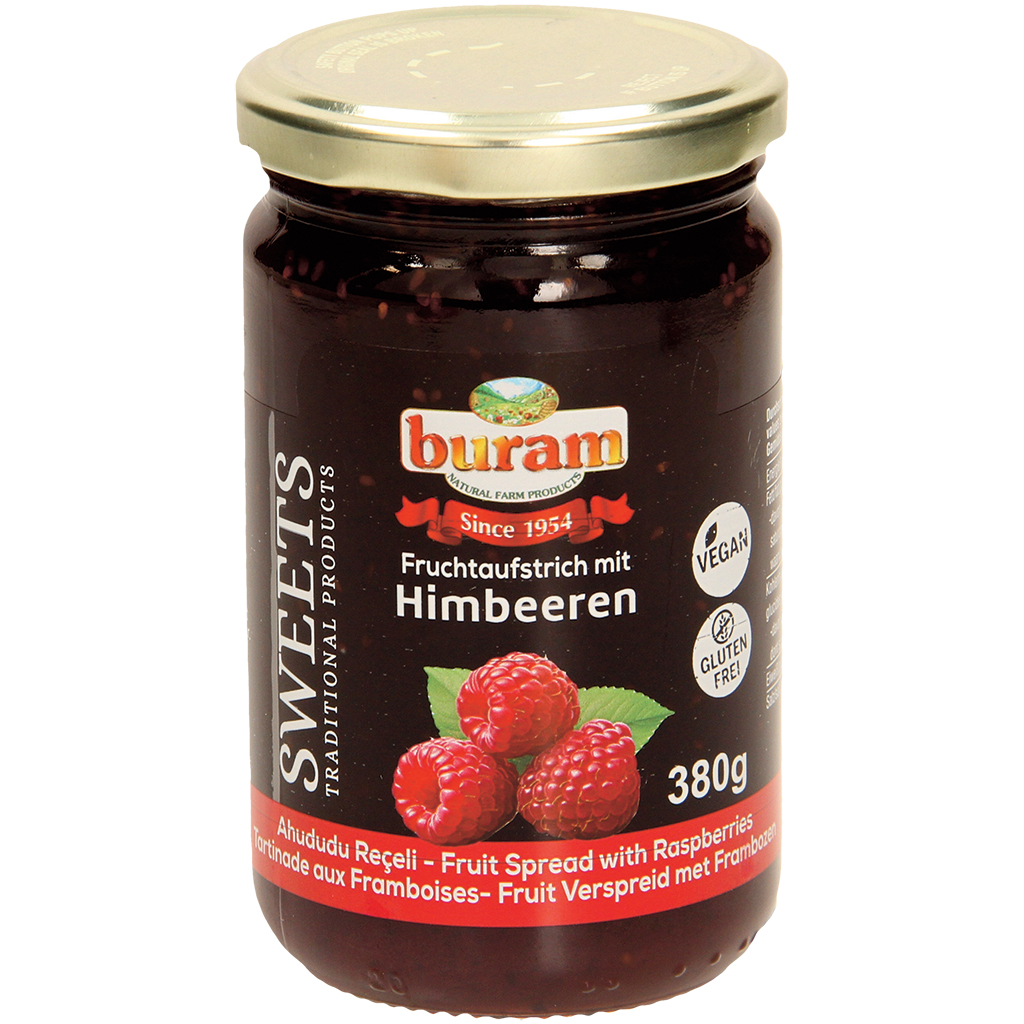 "Buram" Fruitspread framboos 380 g