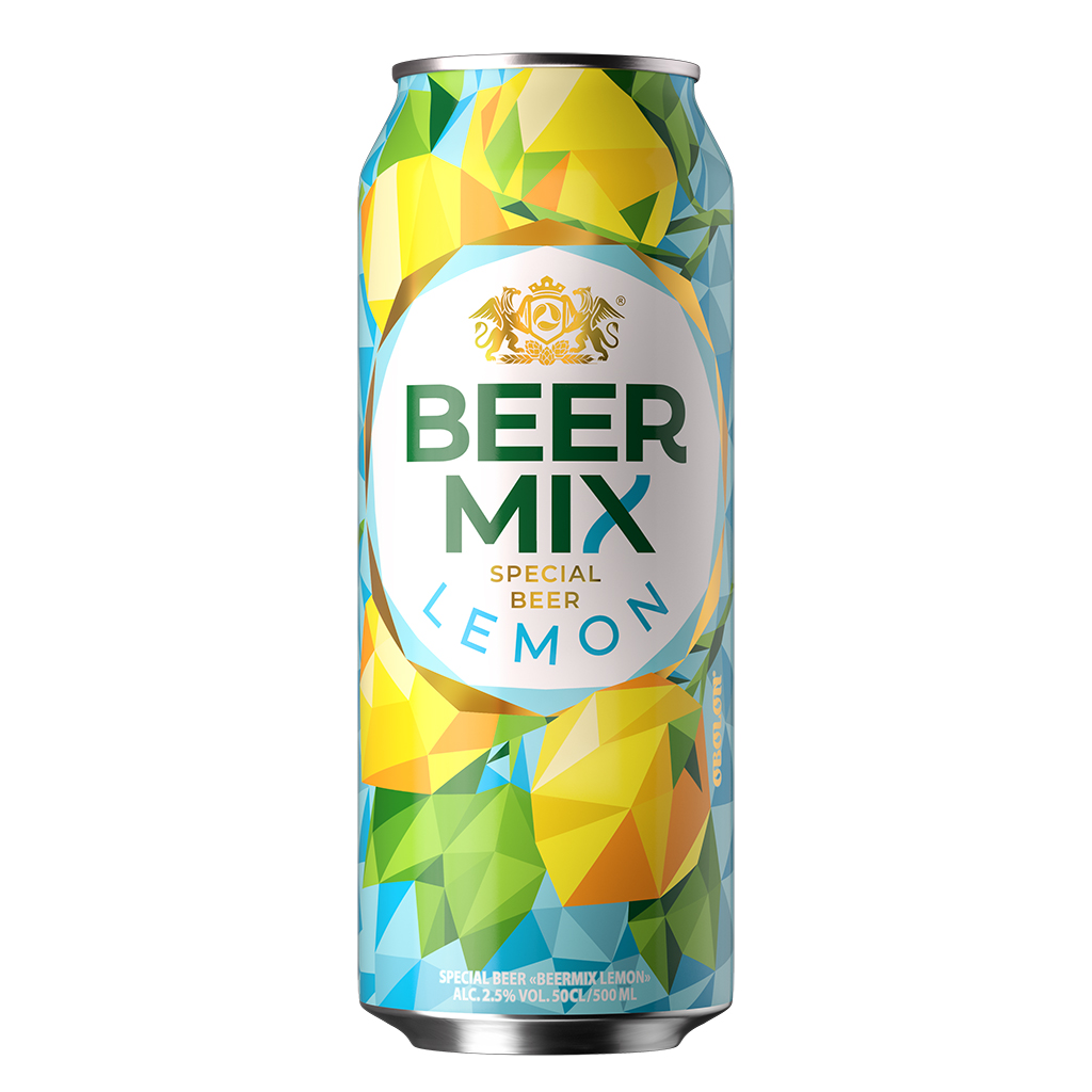 Biermixdrank uit 50% bier en 50% frisdrank met citrus smaak