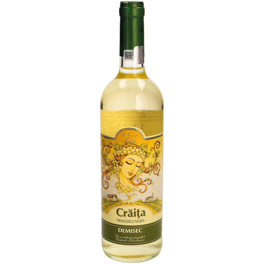 "Craita Transilvaniei-Alb demi-sec" Вино из Румынии, белое, полусухое, 12,5% об.