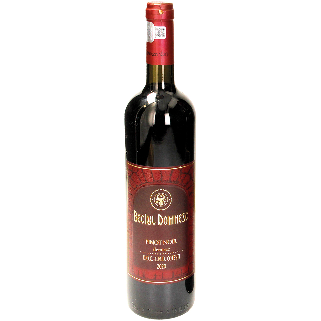 Rotwijn Pinot Noir uit Roemenië, halfdroog 12,5% vol