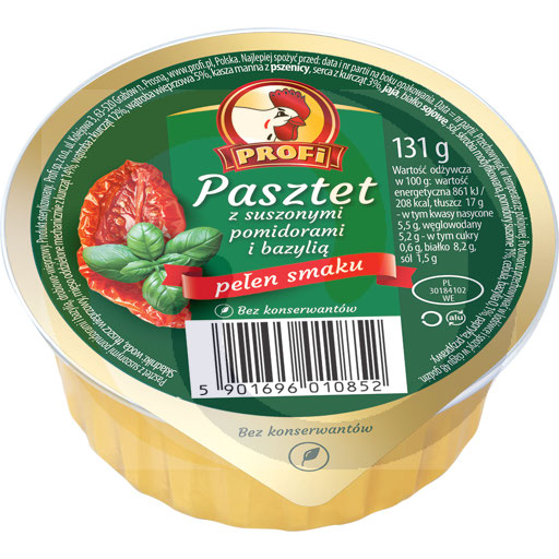 "Profi" Paté met zongedroogde tomaat en basilicum 131 g