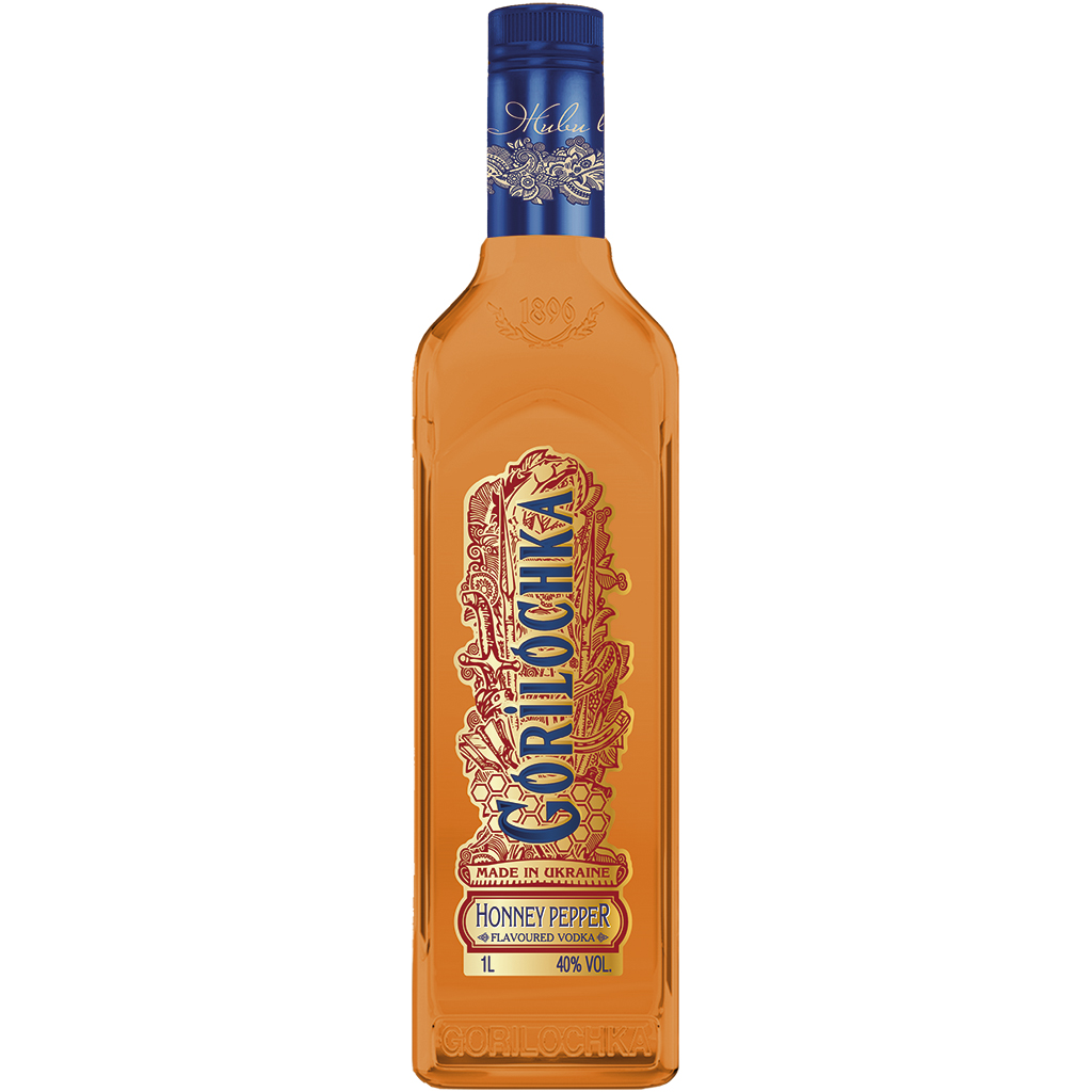 Aromatisierte Vodka "GORILOCHKA" Honing - Peperoni. Met kleurstof, 40% vol.