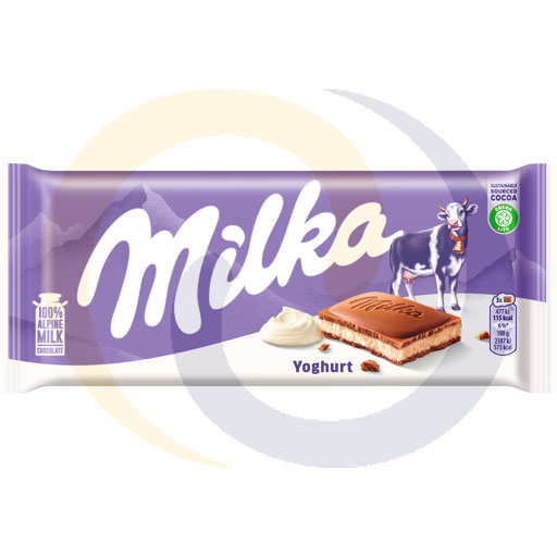 Milka melkchocolade met yoghurtvulling 100g