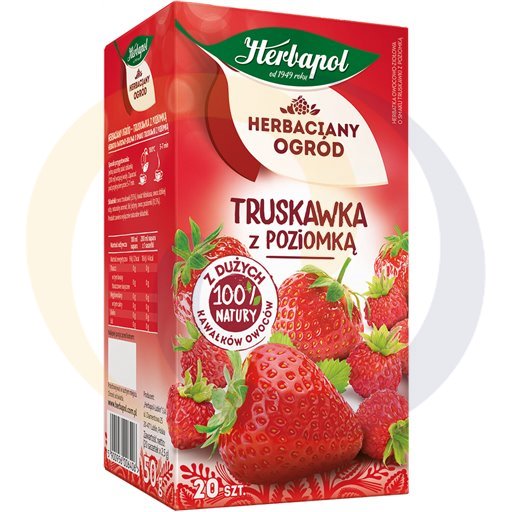 Травяной чай Herbapol "Травяной сад" со вкусом клубники и ди