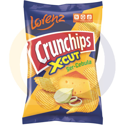Картофельные чипсы "Crunchips X-Cut" со вкусом лука