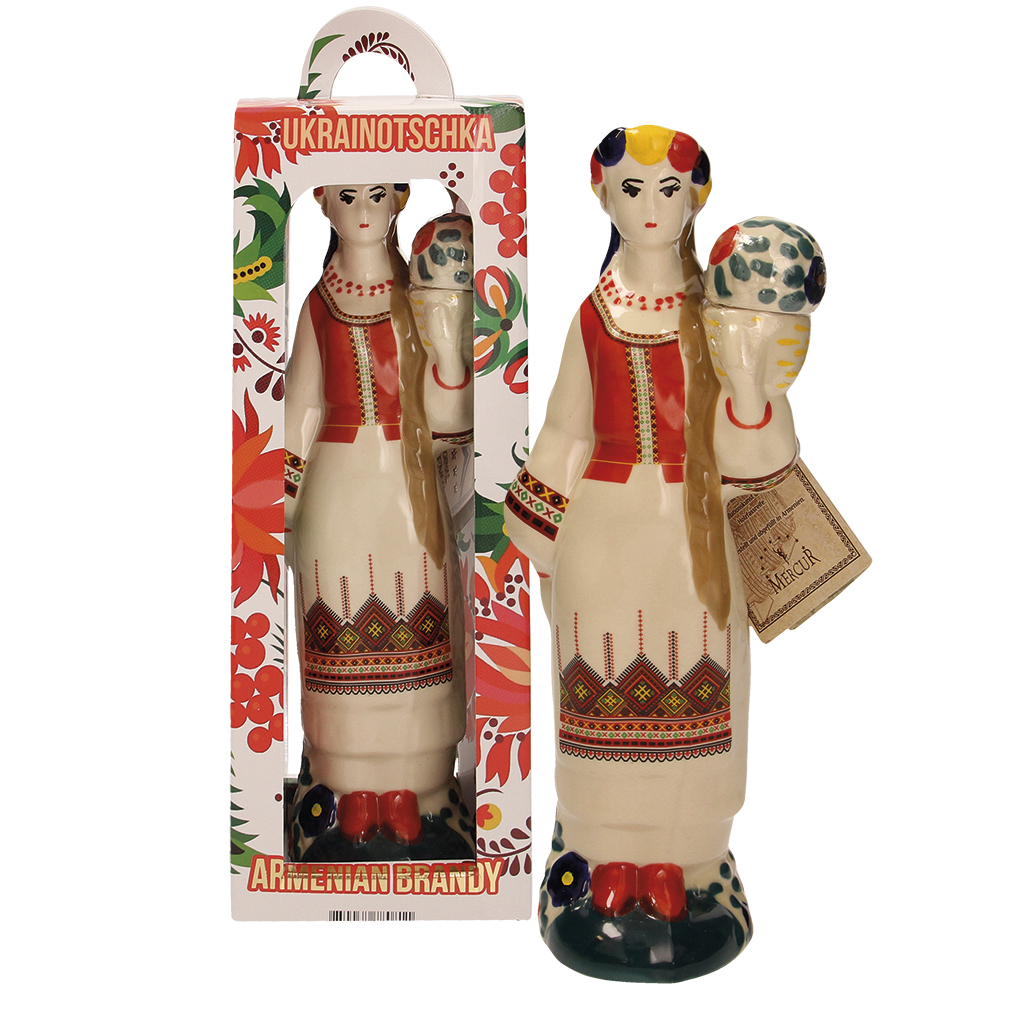 Armeens brandy "Ukrainotschka" keramiek in geschenkdoos, 40%
