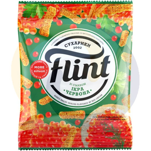 Пшенично-ржаные крекеры со вкусом красной икры, 70 г/28 шт, Flint