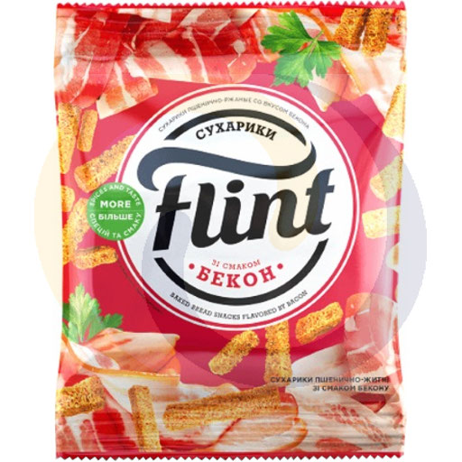 Пшенично-ржаные крекеры со вкусом бекона, 70 г/28 шт, Flint