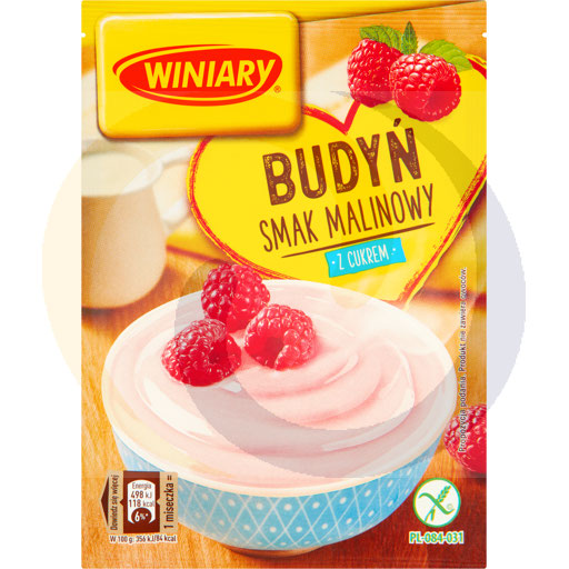 Вкусный пудинг с малиной с сахаром Winiary 60 г
