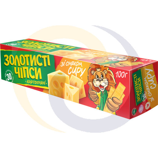 Золотые чипсы со вкусом сыра 100г/24шт Jaivir