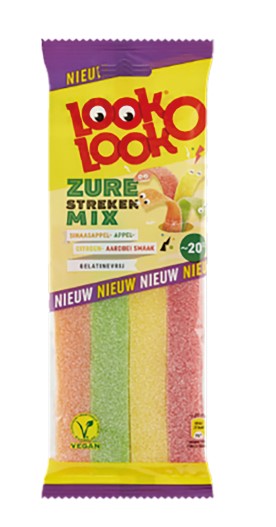 LOOK-O-LOOK Zure Streken Mix (zure matten) 18x115g