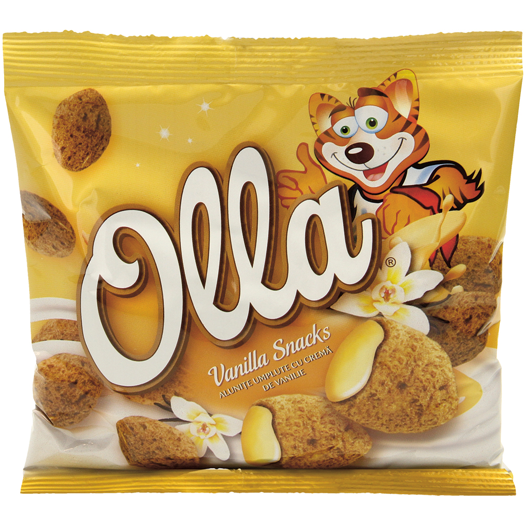 Olla Snacks cacaokussentjes met vanillevulling