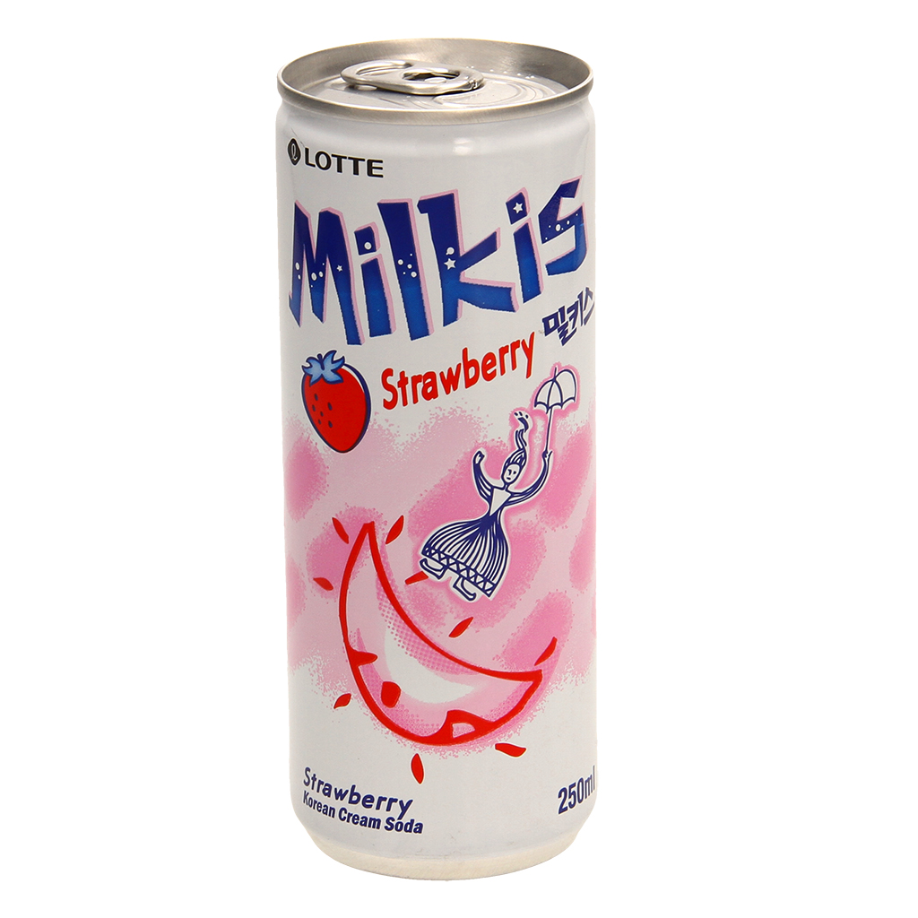"Milkis" Koolzuurhoudende drank met aardbeensmaak