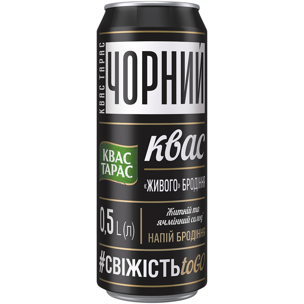 Fermentdrank "KWAS TARAS BLACK" op basis van rogge-baremalte