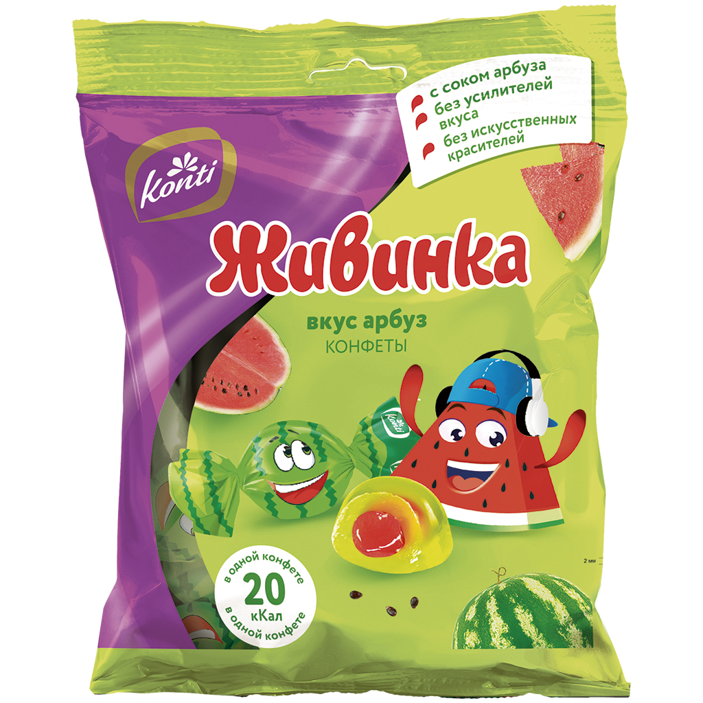 Конфеты "Живинка" вкус арбуз