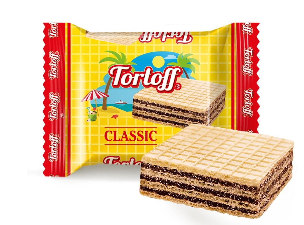 "Tortoff Classic" Wafelreep met cacaocrèmevulling (80%)