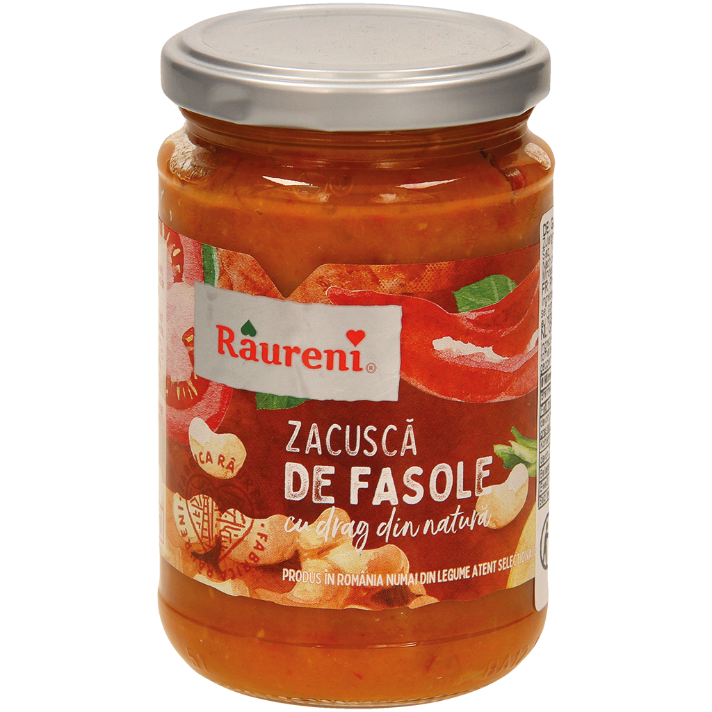 "Zacusca van bonen" - Groentebereiding met 40% witte bonen. 