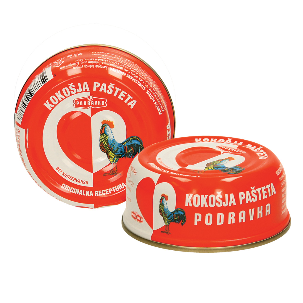 "Pâté Kip" - Pâté met 40% kip separatorvlees, 14% kippenvlee