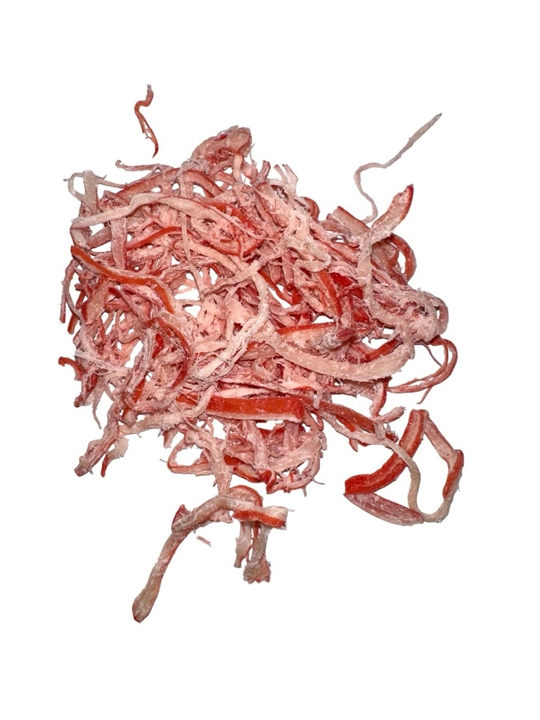 Inktvis snack met garnalensmaak, gesneden, gezouten, gedroog