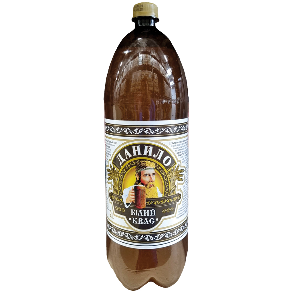 Verfrissingsdrank met mout smaak "Kvas Danilo Beliy" met koolzuur.
