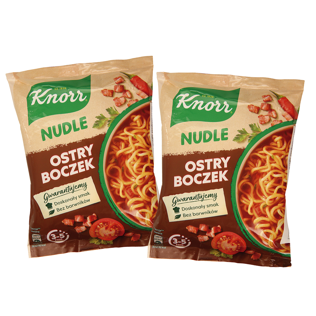 Суп-лапша быстрого приготовления со вкусом бекона, острый