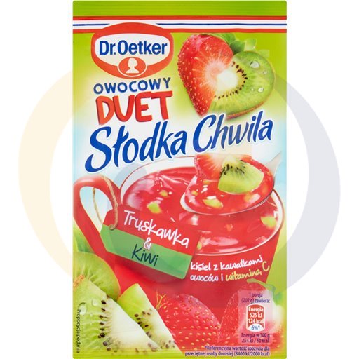 Dr. Oetker Zoete Moment Fruit Duet Aardbei & Kiwi Gelatine m