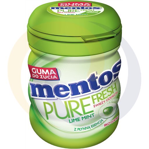 Мятная жевательная резинка Mentos Pure Fresh Лайм без сахара