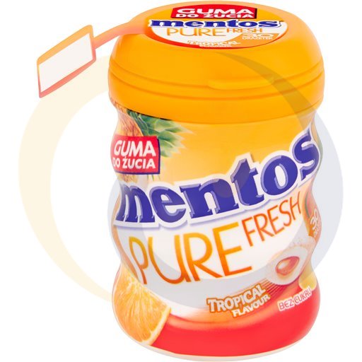Mentos Pure Fresh Tropische Smaak Suikervrije Kauwgom 60 g