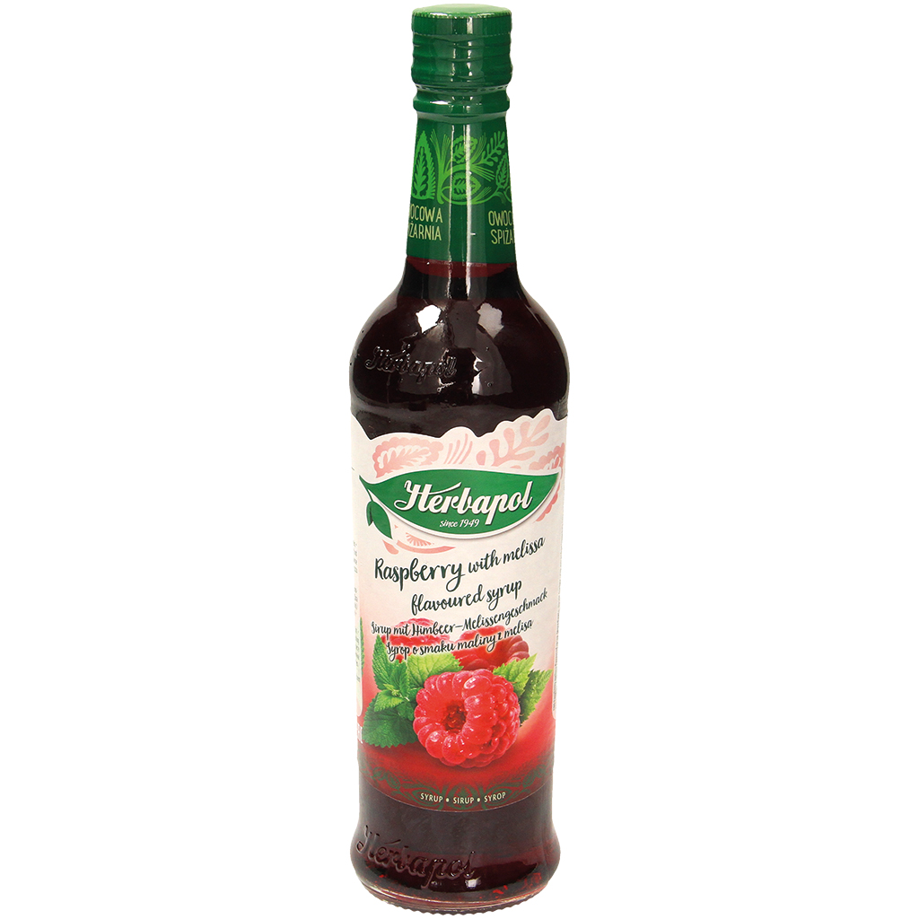 Siroop Fruit Spiż. Framboos met citroenmelisse 420ml/8st E H